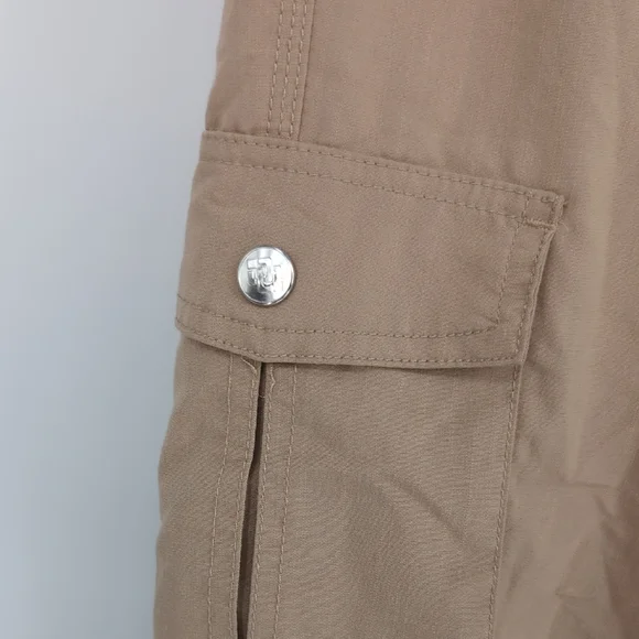 19979 Mofiz Cargo Track Jogger Capri Pant Tan size Medium y2k casual travel - Picture 7 of 10